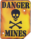 Danger Mines Sign