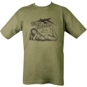 Miss Behavin' T-shirt - Olive Green