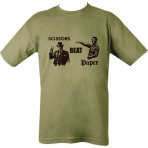 Scissors Beat Paper T-shirt - Olive Green