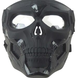 Skull Messenger Mask - Black