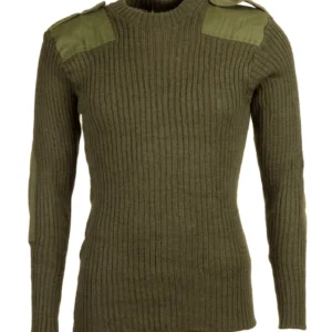 British Army Olive Green Wool Jumper